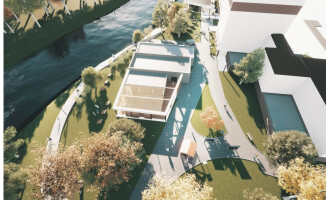 Tak może wyglądać teren nad rzeką za Starostwem Powiatowym w Pile 