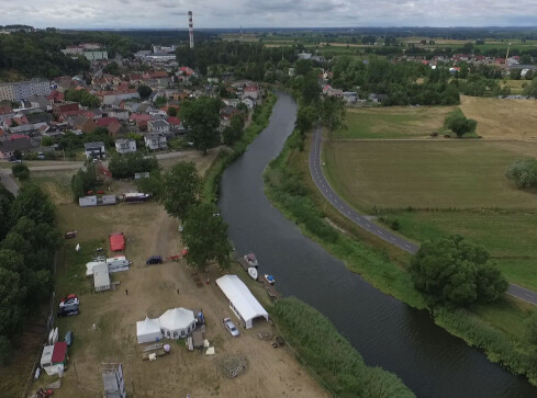 Bardzo niski stan wód na Noteci - grafika