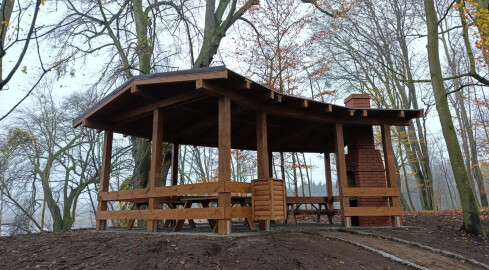 Zrewitalizowany park nad jeziorem - grafika