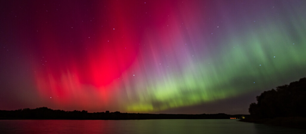 Kolorowy spektakl na niebie pod Piłą
