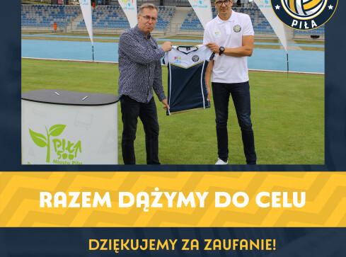 Klub Siatkarski Piła z dużym sponsorem - grafika