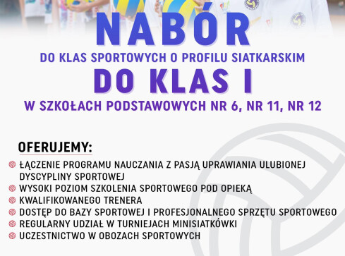 W Pile rusza nabór do klas sportowych o profilu siatkarskim - grafika