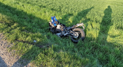 Śmiertelny wypadek motocyklisty - grafika