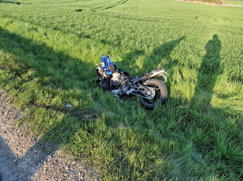 Śmiertelny wypadek motocyklisty - grafika