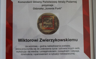 Strażacka nagroda za uratowanie życia 