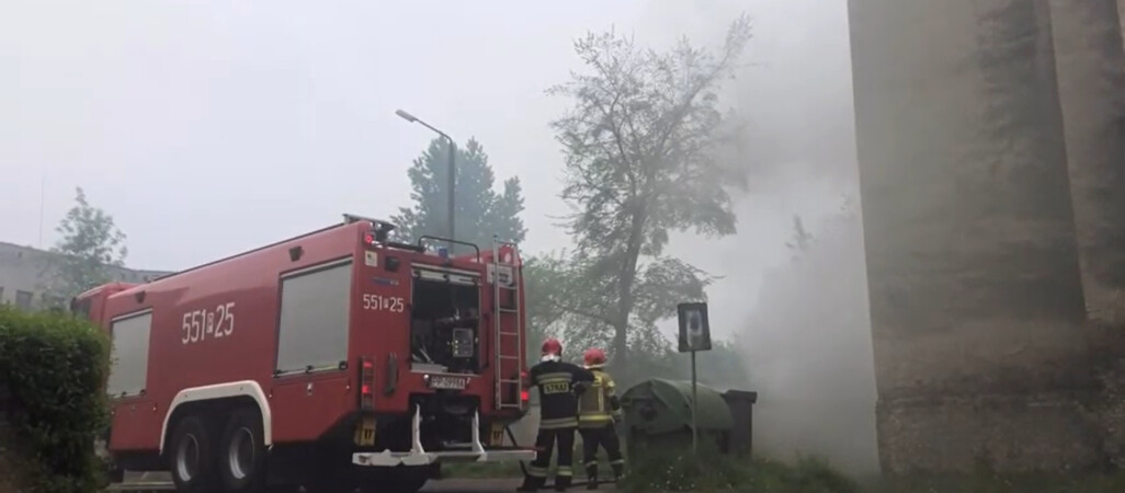 Pożar w Pile przy ul. Browarnej