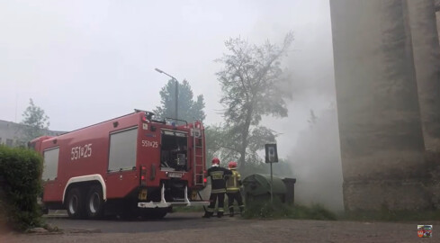 Pożar w Pile przy ul. Browarnej - grafika