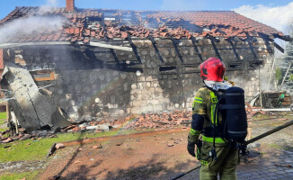 Spalił się garaż w Dolaszewie pod Piłą