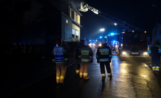 Pożar domu w Laskowie - ZDJĘCIA 