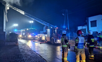 Pożar domu w Laskowie - ZDJĘCIA 
