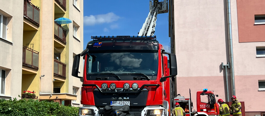 Pożar mieszkania na Malczewskiego