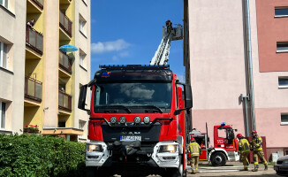 Pożar mieszkania na Malczewskiego