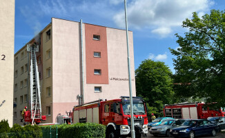 Pożar mieszkania na Malczewskiego