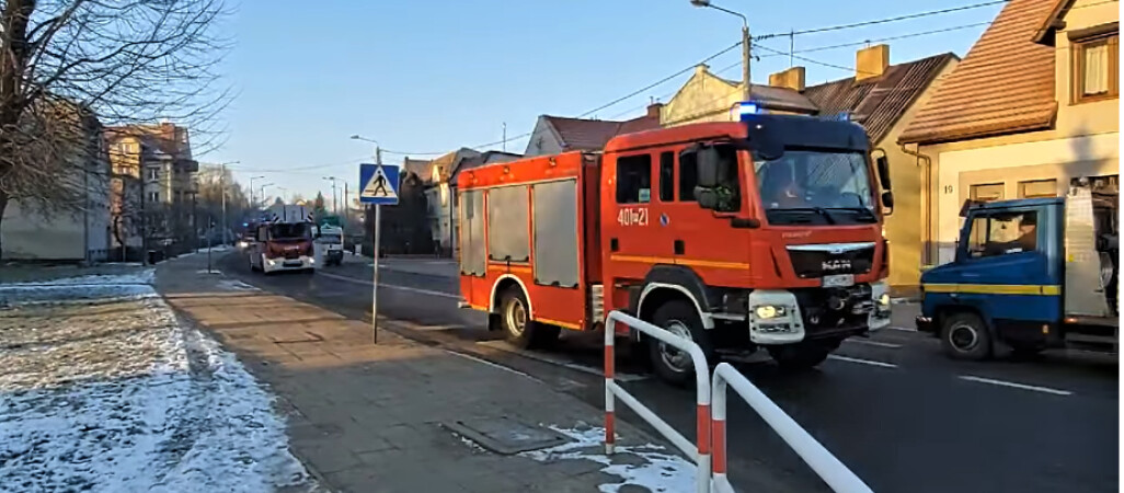 Pali się kotłownia w starej gorzelni pod Margoninem 