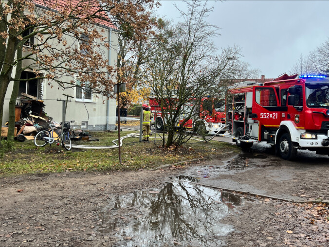 Pożar mieszkania w Pile - grafika