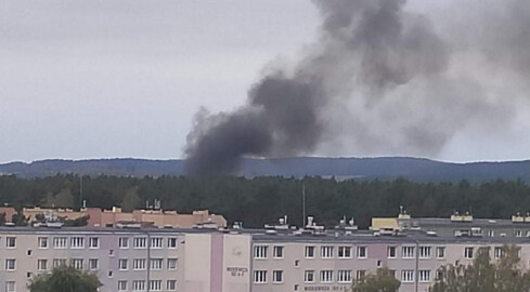 Pożar przy ul. Długosza - grafika