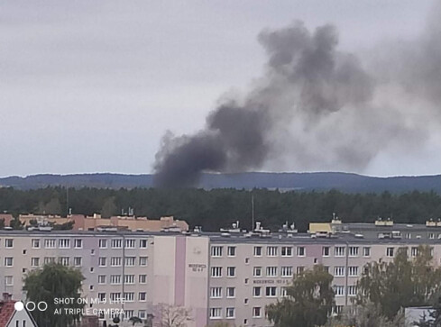 Pożar przy ul. Długosza - grafika