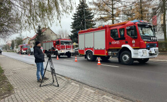 Pożar przy przedszkolu.  Dzieci ewakuowane