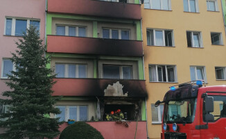 Pożar mieszkania w Złotowie 