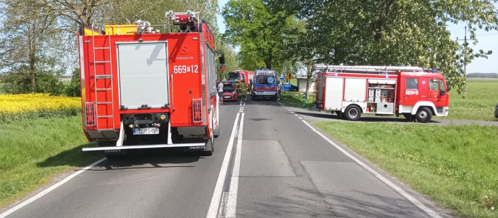 Wypadek z udziałem pięciu samochodów