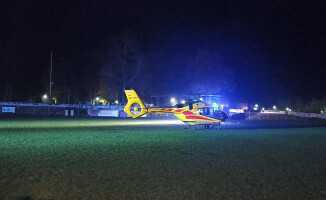 Czołowe zderzenie na krajowej "dziesiątce". Wezwano śmigłowiec LPR