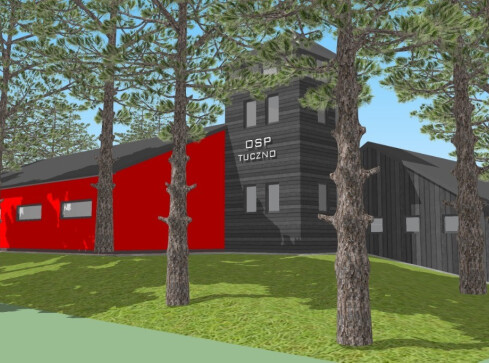 Już nie garaże od leśników tylko własna remiza  - grafika