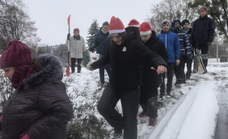 Spływ Mikołajkowy Gwdą w zimowej scenerii
