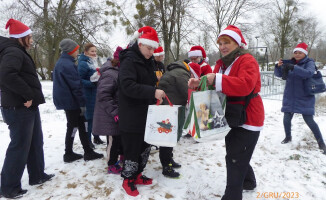 Spływ Mikołajkowy Gwdą w zimowej scenerii