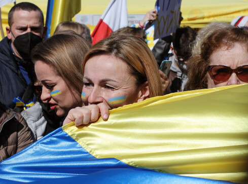 Demonstracja solidarności z Ukrainą w Pile - grafika