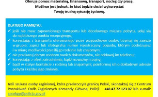 Policyjna infolinia dla uchodźców z Ukrainy 