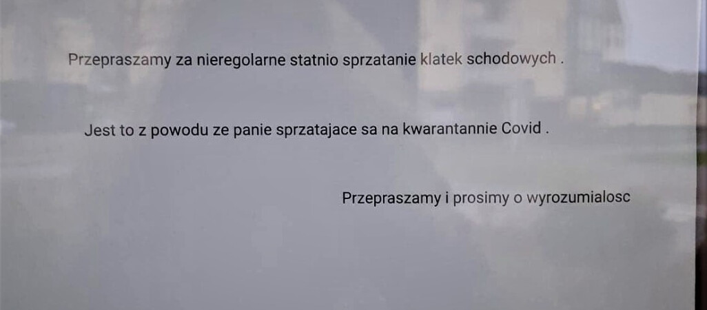 Sprzątaczki na kwarantannie. Ogłoszenie wspólnoty 