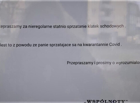 Sprzątaczki na kwarantannie. Ogłoszenie wspólnoty  - grafika