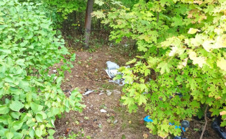 Śmieci za przychodnią na al. Wojska Polska w Pile 