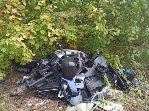Śmieci za przychodnią na al. Wojska Polska w Pile  - grafika
