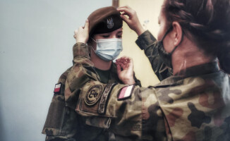 Szkolenie rekrutów z batalionu w Dolaszewie pod Piłą