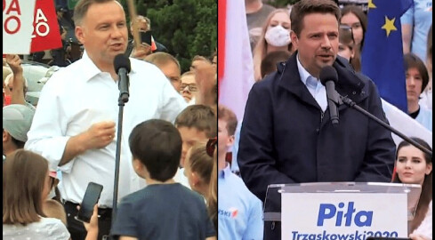 Andrzej Duda minimalnie wygrywa z Rafałem Trzaskowskim  - grafika