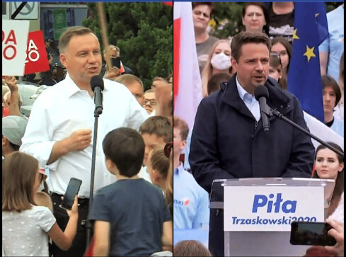 Andrzej Duda minimalnie wygrywa z Rafałem Trzaskowskim  - grafika