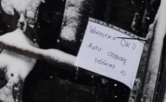 Wiadomość od kierowcy... dla policjantów