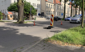 Utrudnienia na Kilińskiego w Pile. Zapadła się część jezdni
