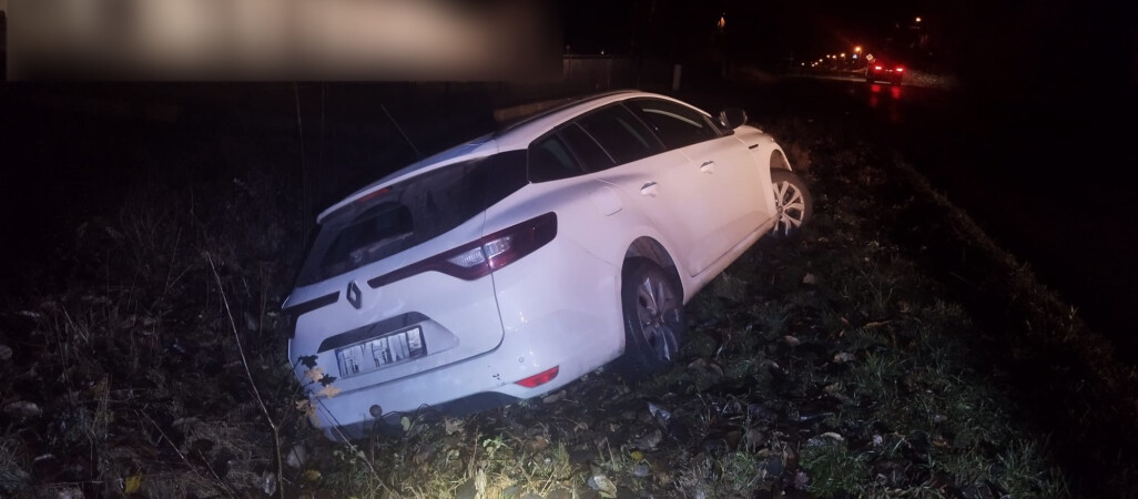 Jazda po alkoholu zakończona poza drogą