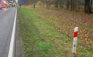 Cztery osoby ranne w wypadku na DK 10 w Śmiłowie 