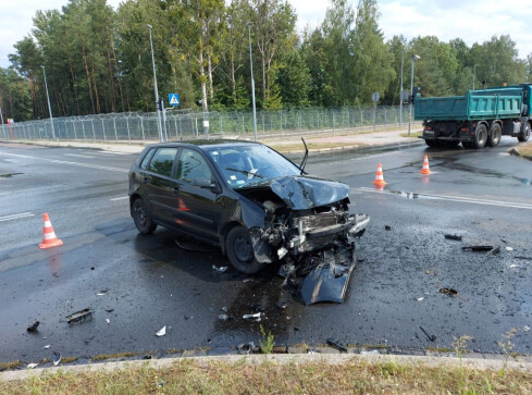 Kolizja z udziałem autobusu MZK w Pile - grafika