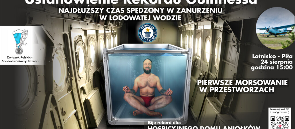 W zimnej wodzie na wysokości 3 tys. metrów. Chce w Pile pobić rekord
