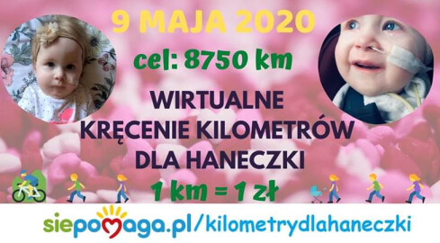 Wirtualne kręcenie kilometrów dla Hani! Dziewczynka zmaga się z rdz - grafika
