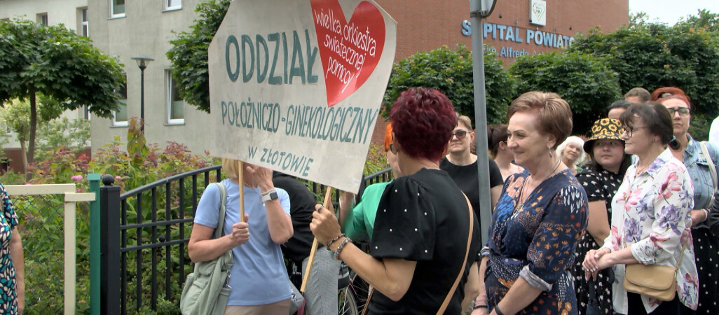 Protest pacjentów przed złotowskim szpitalem 