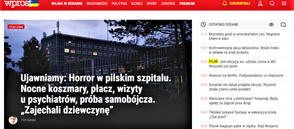 Tygodnik Wprost o nieprawidłowościach w pilskim szpitalu