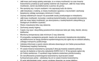 Jakie zalecenia stosować odbywając kwarantannę domową? 