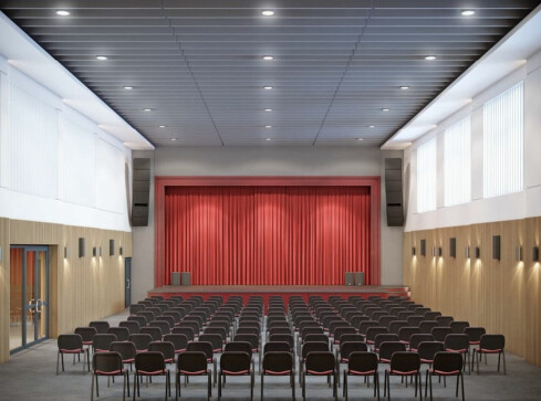 Będzie sala konferencyjno-widowiskowa przy bibliotece w Lubnie - grafika