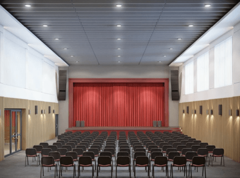 Będzie sala konferencyjno-widowiskowa przy bibliotece w Lubnie - grafika