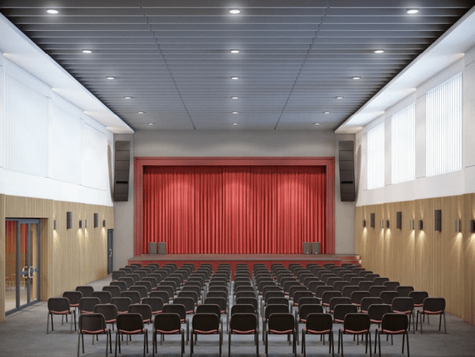 Będzie sala konferencyjno-widowiskowa przy bibliotece w Lubnie - grafika